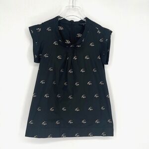 Claudie‎ Pierlot Caprice Top Womens S Black Floral Career Office Preppy Dainty